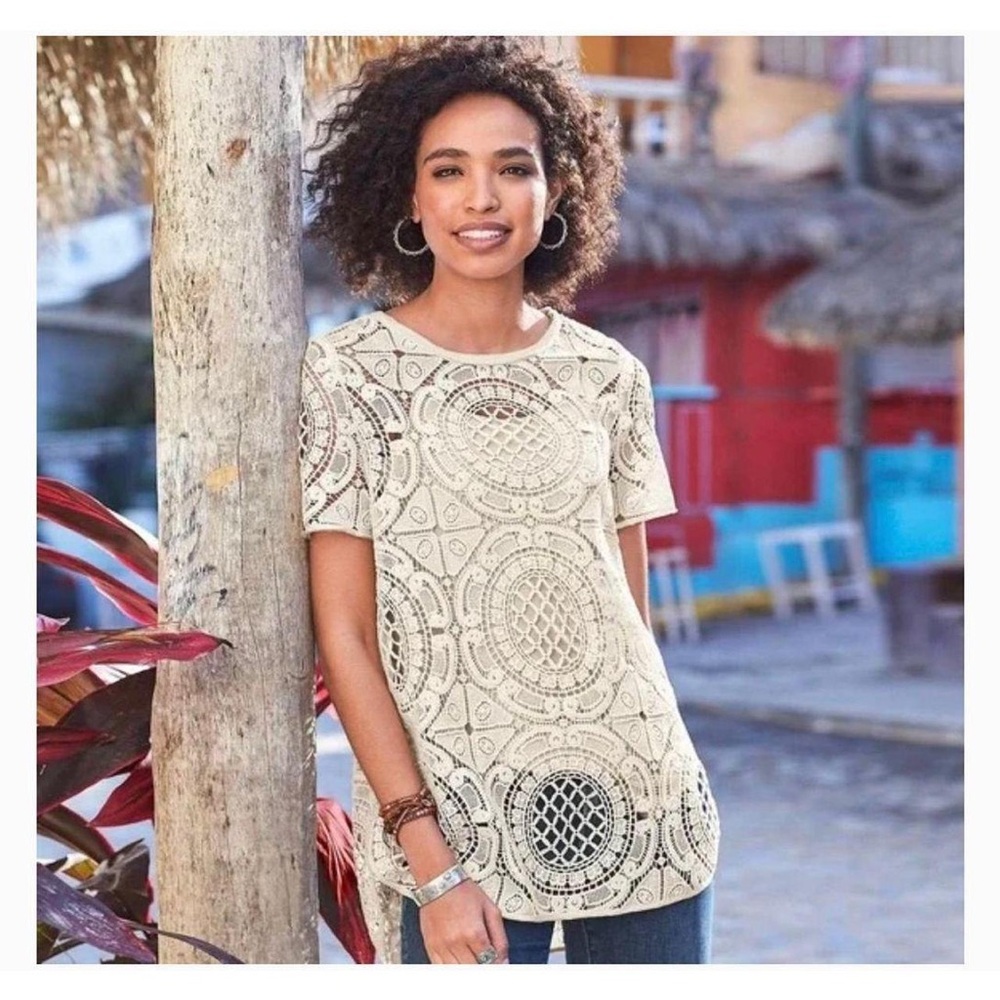 Sundance White Lace Blouse